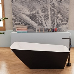 Frank Акриловая ванна 170х80 F6106 black/white – фотография-2